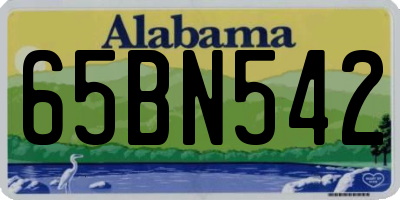 AL license plate 65BN542