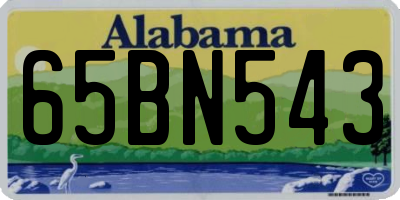 AL license plate 65BN543