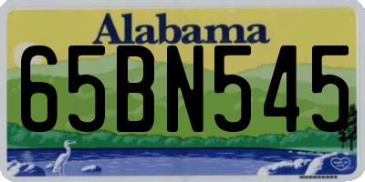 AL license plate 65BN545