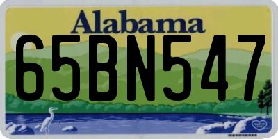 AL license plate 65BN547