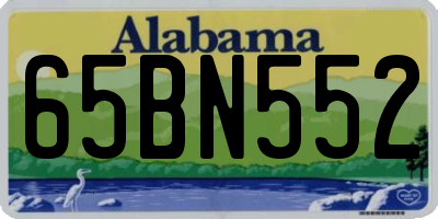 AL license plate 65BN552