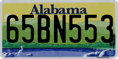 AL license plate 65BN553