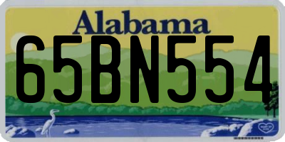 AL license plate 65BN554