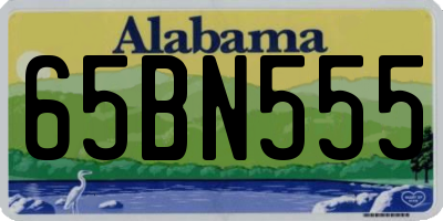 AL license plate 65BN555