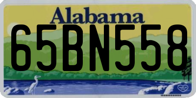 AL license plate 65BN558