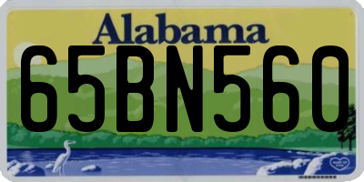 AL license plate 65BN560