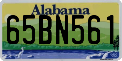 AL license plate 65BN561