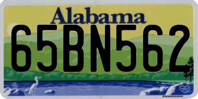 AL license plate 65BN562