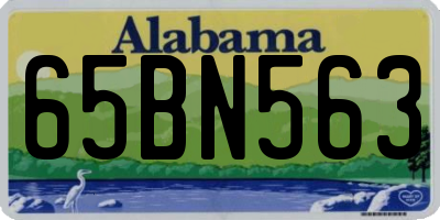 AL license plate 65BN563
