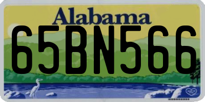 AL license plate 65BN566