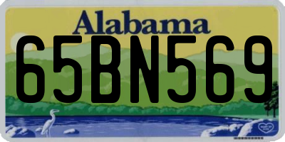 AL license plate 65BN569