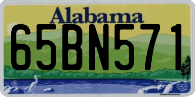 AL license plate 65BN571