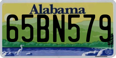 AL license plate 65BN579