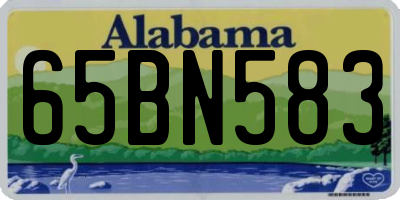 AL license plate 65BN583