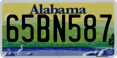 AL license plate 65BN587