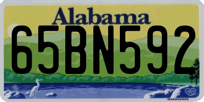 AL license plate 65BN592