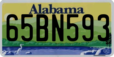 AL license plate 65BN593
