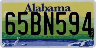 AL license plate 65BN594