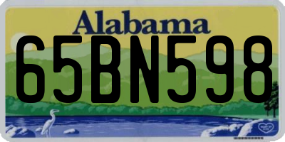 AL license plate 65BN598
