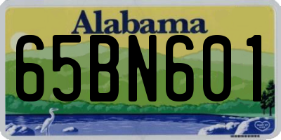 AL license plate 65BN601