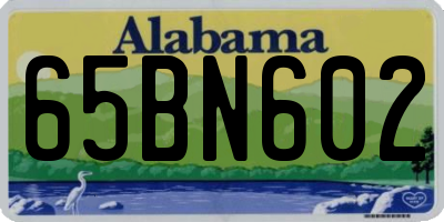 AL license plate 65BN602