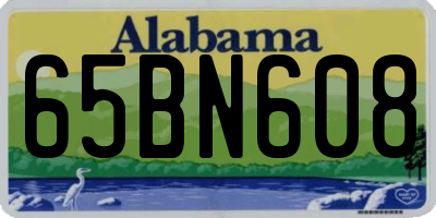 AL license plate 65BN608