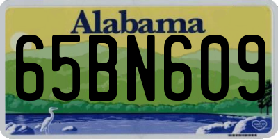 AL license plate 65BN609