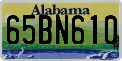 AL license plate 65BN610