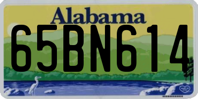 AL license plate 65BN614