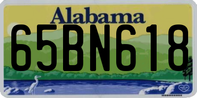 AL license plate 65BN618