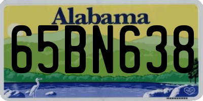 AL license plate 65BN638