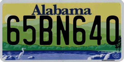 AL license plate 65BN640