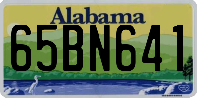 AL license plate 65BN641