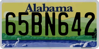 AL license plate 65BN642