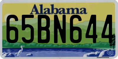 AL license plate 65BN644