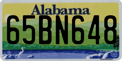 AL license plate 65BN648