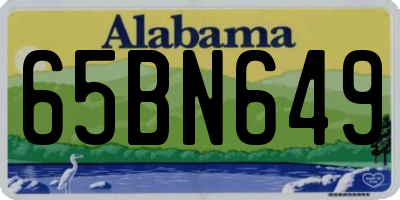 AL license plate 65BN649