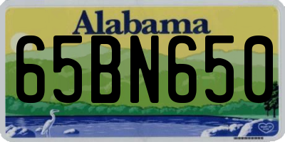 AL license plate 65BN650