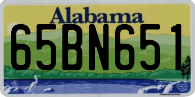 AL license plate 65BN651