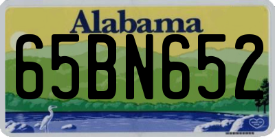 AL license plate 65BN652