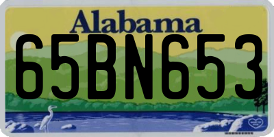 AL license plate 65BN653