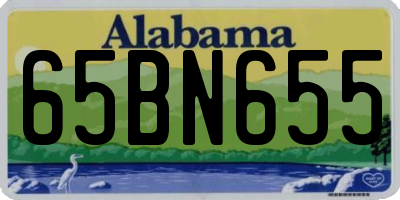 AL license plate 65BN655