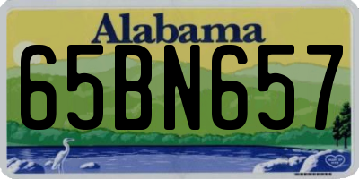 AL license plate 65BN657