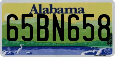 AL license plate 65BN658