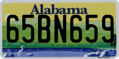 AL license plate 65BN659