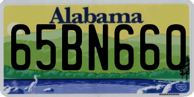 AL license plate 65BN660