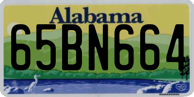 AL license plate 65BN664