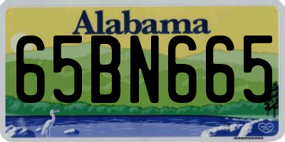 AL license plate 65BN665