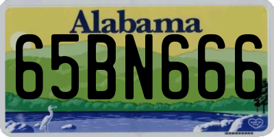 AL license plate 65BN666