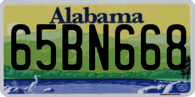 AL license plate 65BN668